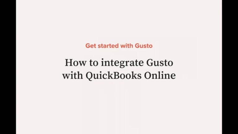 Does Gusto Integrate With Quickbooks