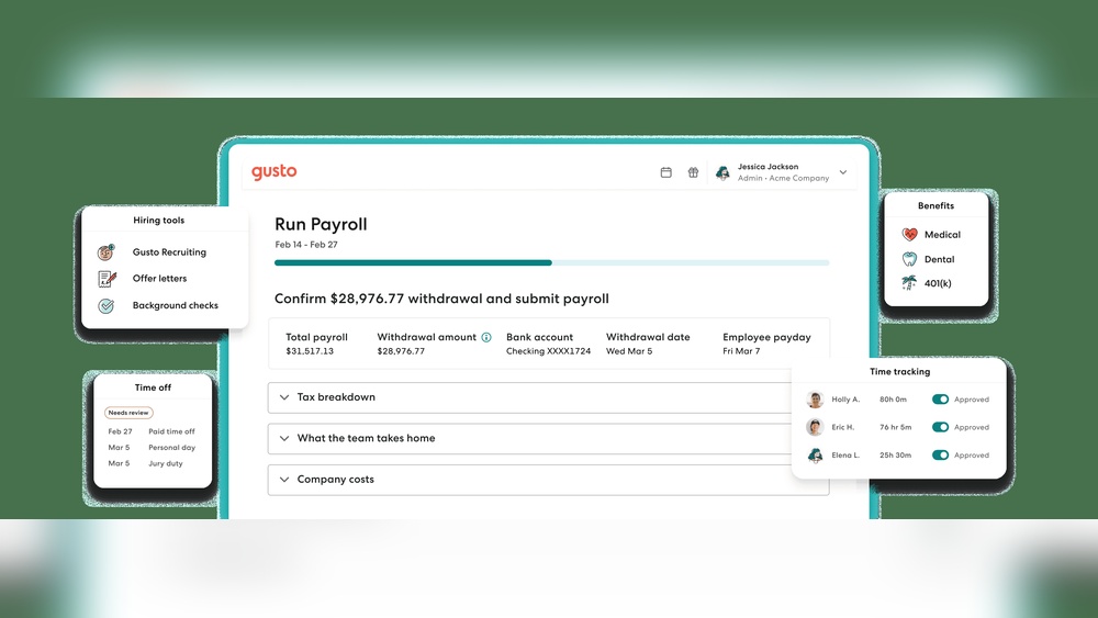 Gusto Small Business Payroll