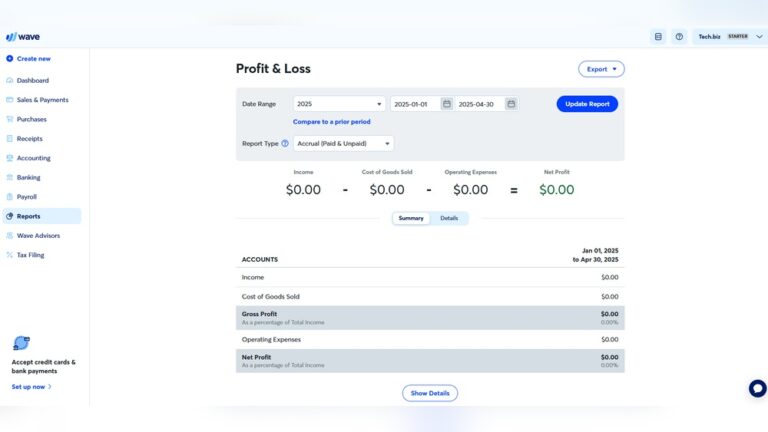 Wave Accounting Inventory